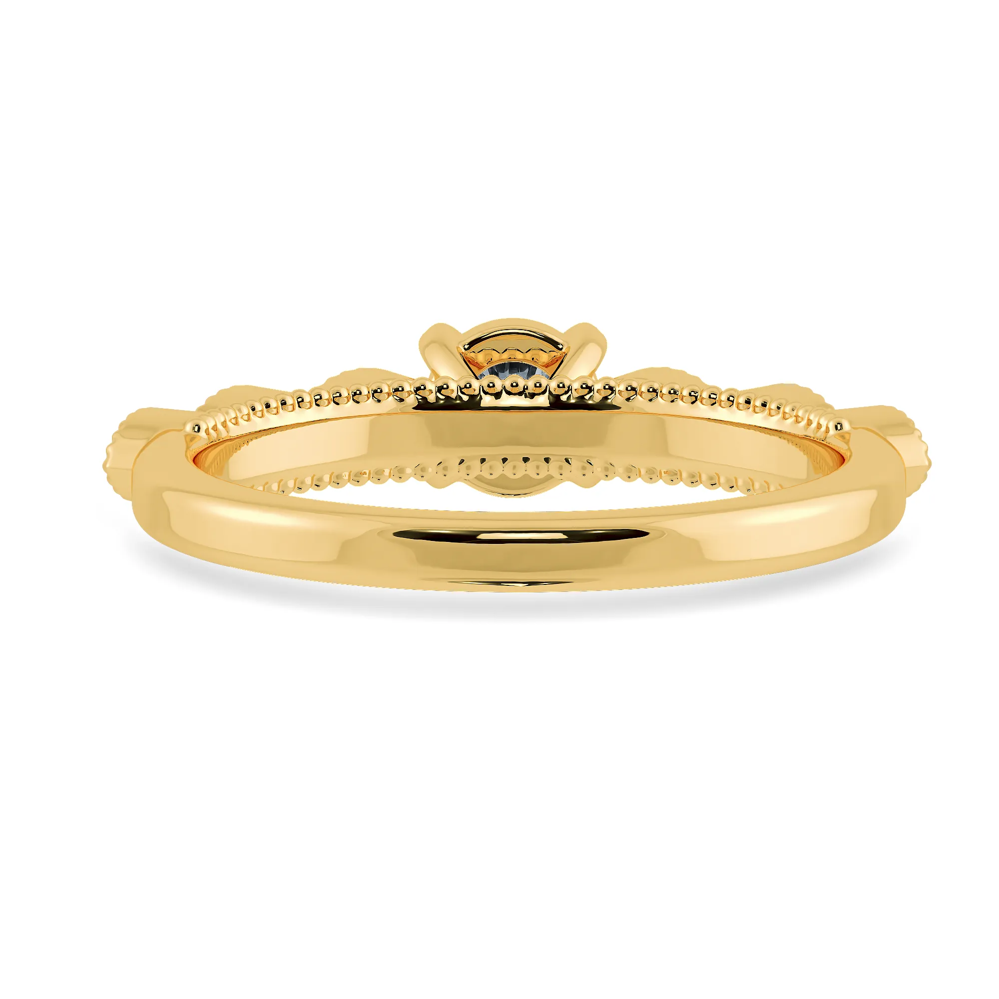 0.50cts. Solitaire with Marquise Cut Diamond Accents 18K Yellow Gold Ring JL AU 2011Y-A